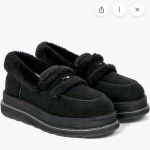 UGG x Sacai Black Loafers Unisex Size 8/9